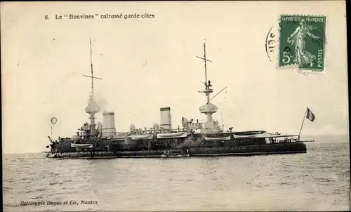 Ak Französisches Kriegsschiff Le Bouvines