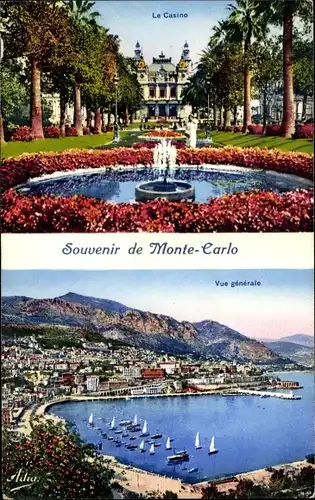 Ak Monte Carlo Monaco, Le Casino, Vue generale