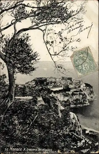 Ak Monaco, A travers les oliviers