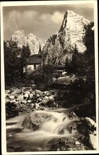 Ak Hinterbärenbad in Tirol, Stromschnellen, Kaisergebirge