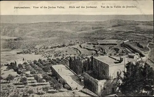 Ak Jerusalem Israel, Jordantal, Gebäude