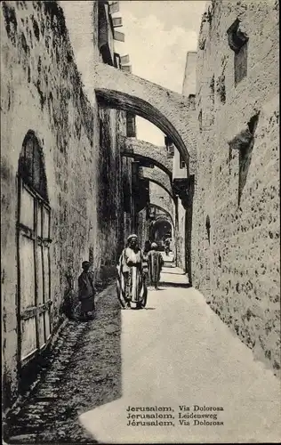 Judaika Ak Jerusalem Israel, Via Dolorosa, Leidensweg