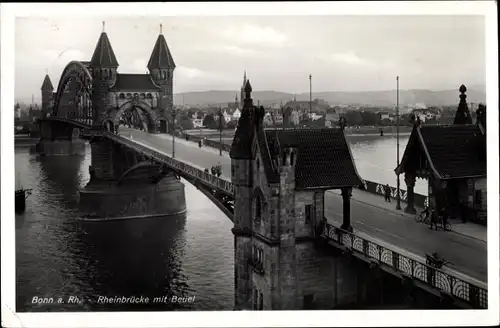 Ak Beuel Bonn am Rhein, Rheinbrücke
