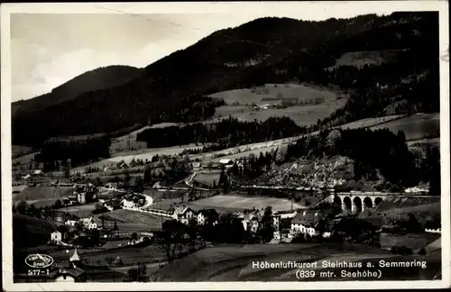 Ak Steinhaus am Semmering Steiermark, Totalansicht