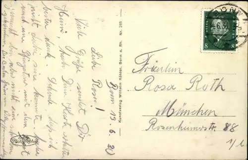 Ak Bonn am Rhein, Rheinbrücke, Rheinanlagen, Dampfer