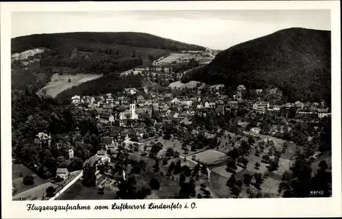 Ak Lindenfels Odenwald, Fliegeraufnahme