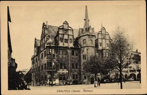 Ak Saalfeld an der Saale Thüringen, Rathaus