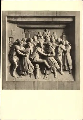 Künstler Ak Wagner von der Mühl, Adolf, Wien, Bauernschenke, Relief, Wiener Künstlerhaus