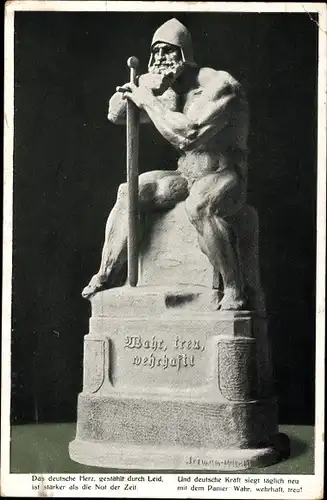 Ak Plastik von Karl Jeman, Friedenswacht, Wohlfahrtskarte, Waisenkinder