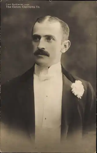 Foto Ak Sänger Carl Hutterer, The Colini Clairons Co., Portrait