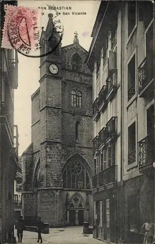 Ak San Sebastian Baskenland, Teilansicht von San Vicente