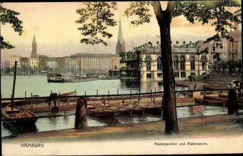 Ak Hamburg Mitte Neustadt, Alsterpavillon, Alsterdamm