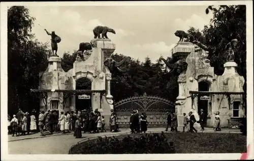 Ak Hamburg Eimsbüttel Stellingen, Carl Hagenbeck's Tierpark, Haupteingang