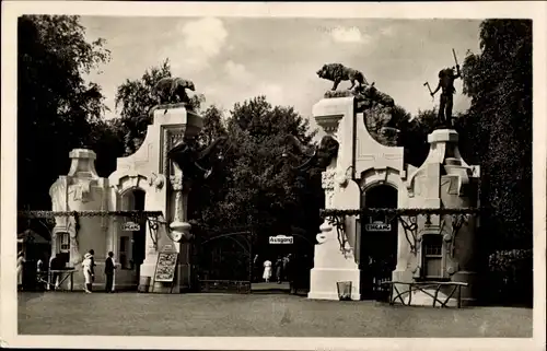 Ak Hamburg Eimsbüttel Stellingen, Carl Hagenbecks Tierpark, Eingang