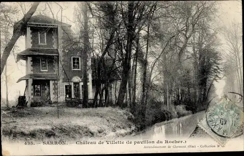 Ak Sarron Oise, Château de Villette oder Pavilion du Rocher