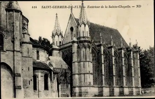 Ak Saint-Germer Oise, Außenansicht der Sainte Chapelle