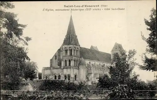 Ak Saint Leu d'Esserent Oise, Kirche
