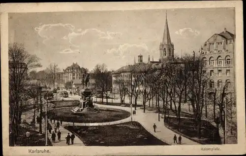 Ak Karlsruhe in Baden, Kaiserplatz