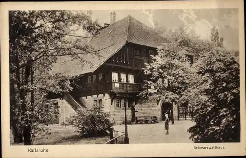 Ak Karlsruhe in Baden, Schwarzwaldhaus