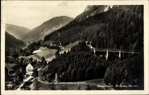 Ak Breitnau im Schwarzwald, Höllental, Höllsteig, Hofgut Sternen, Ravenna Viadukt