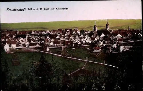 Ak Freudenstadt im Schwarzwald, Panorama, Blick vom Finkenberg