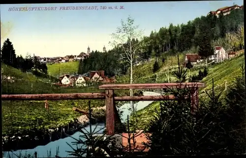 Ak Freudenstadt im Schwarzwald, Teilansicht