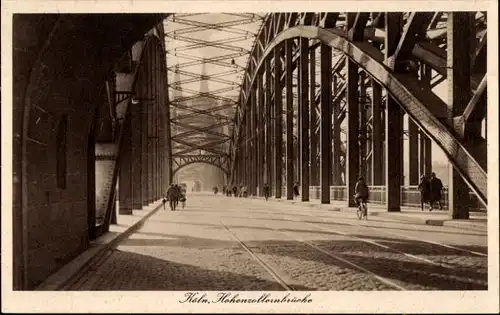 Ak Köln am Rhein, Hohenzollernbrücke