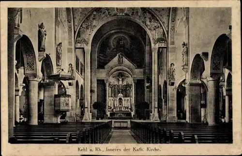 Ak Kehl am Rhein, Katholische Kirche, Inneres