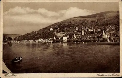 Ak Heidelberg am Neckar, Neckarpartie