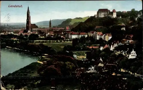 Ak Landshut in Niederbayern, Panorama
