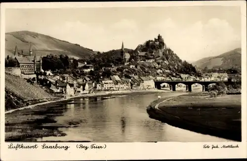 Ak Saarburg an der Saar Bezirk Trier, Teilansicht, Brücke