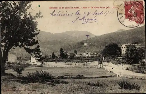 Ak Saint-Jean-du-Gard Gard, Rose et le Mont Brion