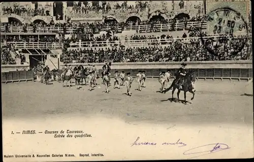 Ak Nîmes Gard, Courses de Toureaux, Entree des quadrilles