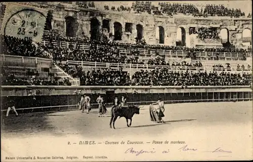 Ak Nîmes Gard, Courses de Toureaux, Passe de monteau