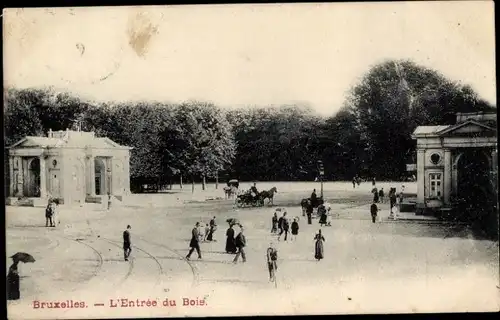 Ak Bruxelles Brüssel, l'Entree du Bois