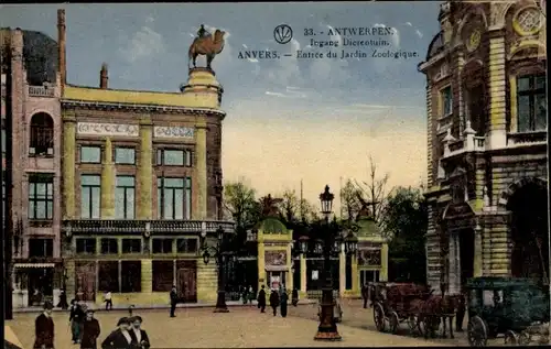Ak Anvers Antwerpen Flandern, Ingang Dierentuin