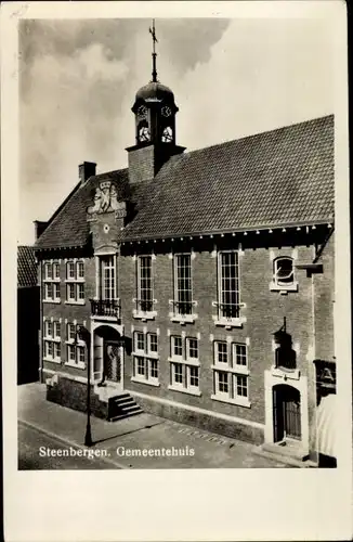 Ak Steenbergen Nordbrabant Niederlande, Gemeentehuis