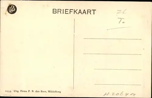 Ak Middelburg Zeeland Niederlande, een oud Vlaamsch vrouwtje, Informatiebureau