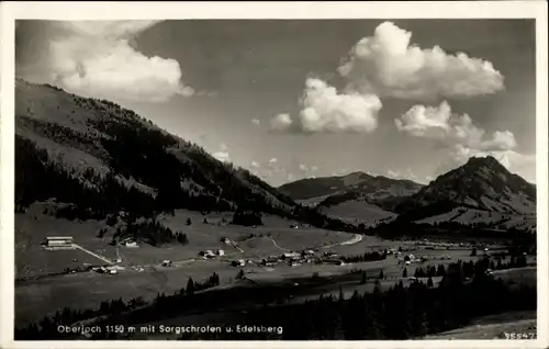 Ak Oberjoch Bad Hindelang im Oberallgäu, Panorama mit Sorgschrofen und Edelsberg