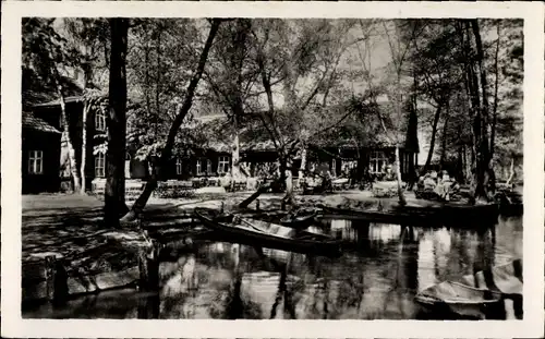 Ak Lehde Lübbenau im Spreewald, Zum fröhlichen Hecht, HO-Vertragsgaststätte