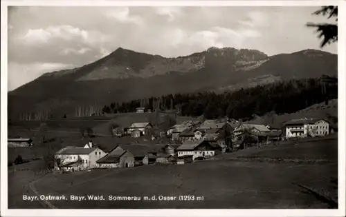 Ak Sommerau Lohberg im Bayerischen Wald, Totalansicht, Bayerische Ostmark, Osser