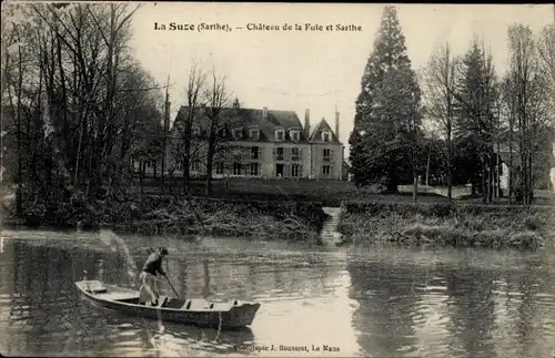 Ak La Suze Sarthe, Schloss de la Fule