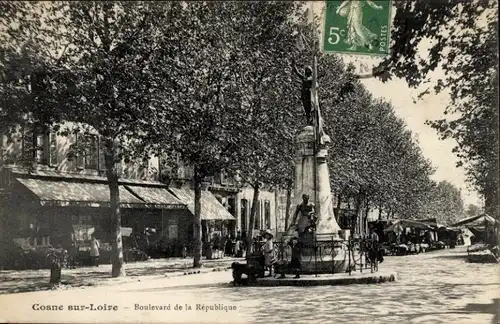 Ak Cosne Cours sur Loire Nièvre, Boulevard de la République