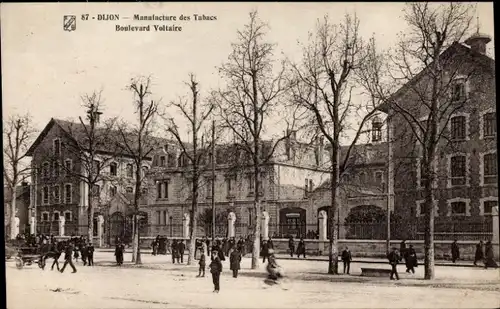 Ak Dijon Côte d'Or, Tabakfabrik, Boulevard Voltaire