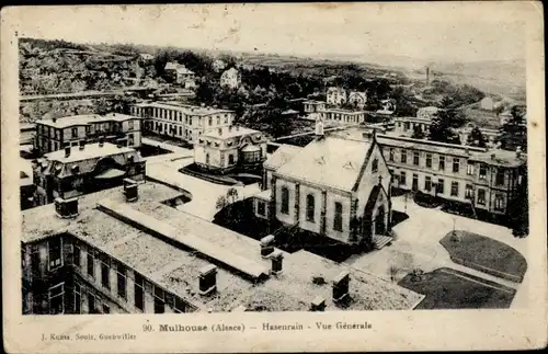 Ak Mulhouse Mülhausen Elsass Haut Rhin, Hasenrain, Panorama