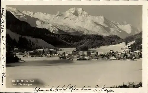 Ak Sankt Moritz Bad Kanton Graubünden, Panorama, Piz Margna