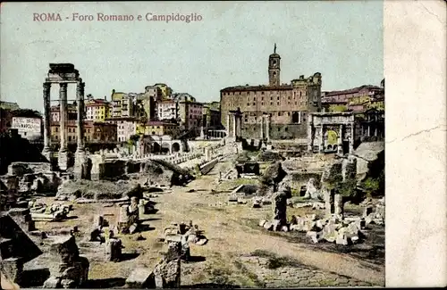 Ak Roma Rom Lazio, Forum Romanum, Campidoglio