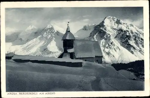 Ak Arosa Kanton Graubünden Schweiz, Bergkirchli, Berge