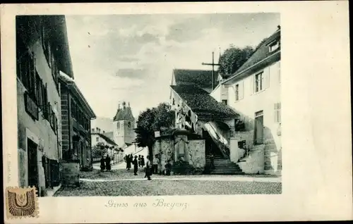 Ak Bregenz am Bodensee Vorarlberg, Straßenpartie