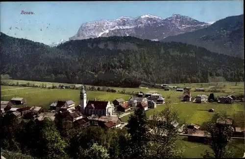 Photochromie Bezau in Vorarlberg, Gesamtansicht